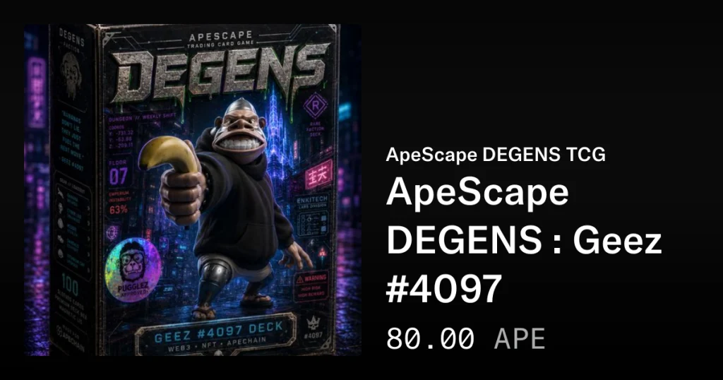 OpenSea image for ApeScape DEGENS Geez 4097 6